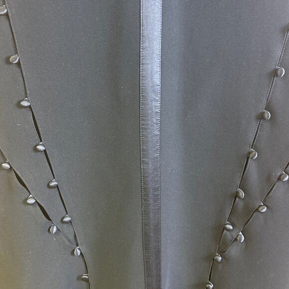 Cinq a Sept High Neck Cut Out Buttons Back Zip Midi Dress Black Women's Size 4 - Picture 6 of 8